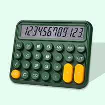 12-digit Mechanical Keyboard Calculator Cute Big Buttons Calculator(Olive Green)