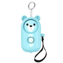 130dB LED Personal Alarm Pull Ring Outdoor Self-defense Products, Specification: Bear Style (Light Blue)