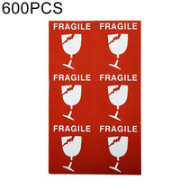 100pcs Self-adhesive English Warning Sticker Fragile Label