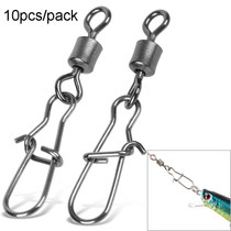 10pcs /Pack Stainless Steel Fishing Connector Bearing Rolling Swivel Connector Fishing Gear Accessories(5(29mm))