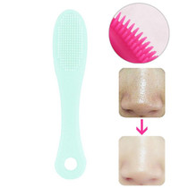 Blackhead Brush Face Cleansing Extractor Remover Tool Silicone Finger Massage Brush Face Exfoliating Cleansing Tool(Green)