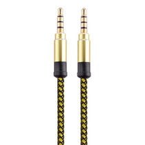 3.5mm Male To Male Car Stereo Gold-Plated Jack AUX Audio Cable For 3.5mm AUX Standard Digital Devices, Length: 1.5m(Yellow)