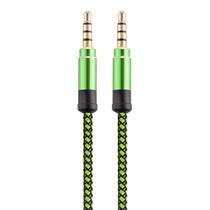 3.5mm Male To Male Car Stereo Gold-Plated Jack AUX Audio Cable For 3.5mm AUX Standard Digital Devices, Length: 1.5m(Green)