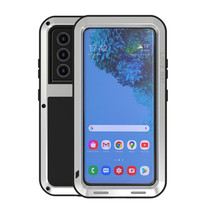 For Samsung Galaxy S21 Ultra 5G LOVE MEI Metal Shockproof Waterproof Dustproof Protective Case without Glass(Silver)