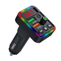 P19 Support U Disk Wireless 7-Colors LED Backlit Car MP3 Hands-Free Bluetooth Calling Car Audio Charger