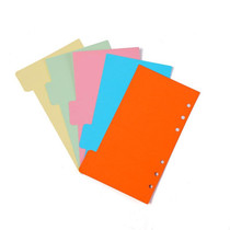 10 Packs A6 Loose-Leaf Index Handbook Divider Page Notebook 6-Hole Inner Core Index Page Random Colour Delivery