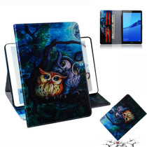 Oil Owl Pattern Horizontal Flip Leather Case for Huawei MediaPad M5 Lite 8 / Honor Tab 5, with Holder & Card Slot & Wallet