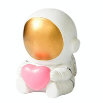 2 PCS Resin Crafts Space Astronaut Ornaments Home Office Desktop Ornaments Children Gift, Style: Sitting With Heart Gold