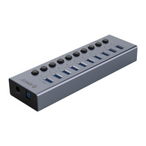 ORICO BT2U3-10AB-GY-BP 10 Ports USB 3.0 HUB with Individual Switches(AU Plug)