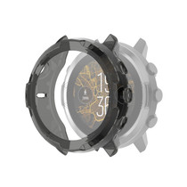 For Suunto 7 Half Coverage Hollowed TPU Protective Case(Transparent Black)