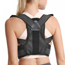 Unisex Dual Compression Back Support Correction Belt Hunchback Corrector, Specification: Free Size(Black)