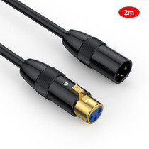 JUNSUNMAY XLR Male to Female Mic Cord 3 Pin Audio Cable Balanced Shielded Cable, Length:2m