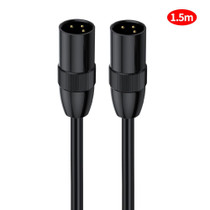 JUNSUNMAY XLR Male to Male Mic Cord 3 Pin Audio Cable Balanced Shielded Cable, Length:1.5m