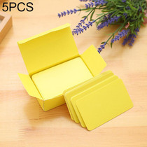 5 PCS Memory Cards Blank DIY Graffiti Word Cards Small Memo Pad Blocks Memorandum Note Word Cards(Yellow)