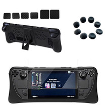 For Steam Deck Game Console Silicone Protective Case Set with Holder