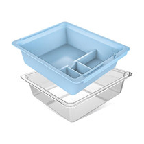 For Tesla Model 3 / Y Center Armrest Storage Box Car Modification Accessories Central Storage Box(Blue)