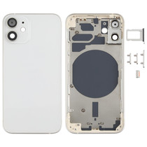 Back Housing Cover with SIM Card Tray & Side  Keys & Camera Lens for iPhone 12 mini(White)