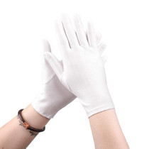 Labor Protection White Anti-sweat Cloth Thickened Gloves 1 Pair