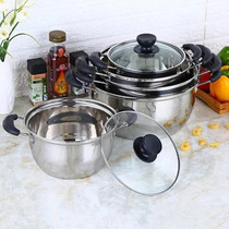 Single Layer 26cm Stainless Steel Thickened Soup Pot Small Stew Pot Induction Gas Stove Universal Pots