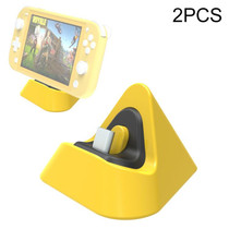 2 PCS DOBE TNS-19062 Host Charging Bottom Portable Triangle Game Console Charger For Switch / Lite(Yellow)