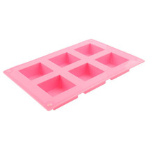High Quality 6 Holes Square Shape Silicone Material Cake Mold