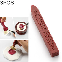 3 PCS Seal Dedicated Beeswax Stick  Paint Stamp Handmade DIY Tool Sealing Strips(Brown red)