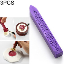 3 PCS Seal Dedicated Beeswax Stick  Paint Stamp Handmade DIY Tool Sealing Strips(Purple)