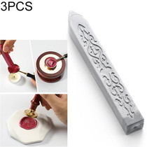 3 PCS Seal Dedicated Beeswax Stick  Paint Stamp Handmade DIY Tool Sealing Strips(Silver)