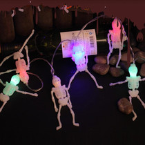 2.5m Skeleton Human Design Halloween Series LED String Light, 20 LEDs 3 x AA Batteries Box Operated Party Props Fairy Decoration Night Lamp