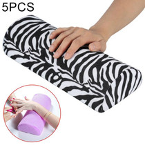 5 PCS Soft Hand Rests Washable Hand Cushion Sponge Pillow Holder Arm Rests Nail Art Manicure Hand Pillow Cushion(Zebra Pattern)