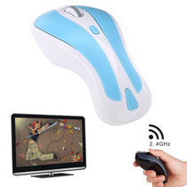 PR-01 6D Gyroscope Fly Air Mouse 2.4G USB Receiver 1600 DPI Wireless Optical Mouse for Computer PC Android Smart TV Box (Blue + White)