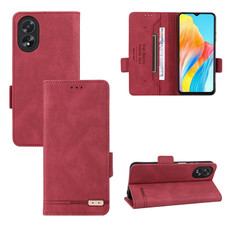 For OPPO A38 / A18 Magnetic Clasp Leather Phone Case(Red) For OPPO A38 / A18 Magnetic Clasp Leather Phone Case(Red)