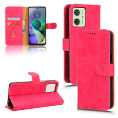 For Motorola Moto G54 5G Skin Feel Magnetic Flip Leather Phone Case(Rose Red) For Motorola Moto G54 5G Skin Feel Magnetic Flip Leather Phone Case(Rose Red)