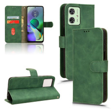 For Motorola Moto G54 5G Skin Feel Magnetic Flip Leather Phone Case(Green) For Motorola Moto G54 5G Skin Feel Magnetic Flip Leather Phone Case(Green)