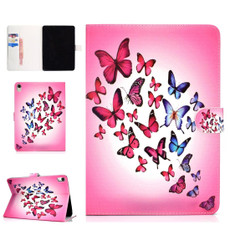 For iPad Pro 11 inch (2018) Colored Drawing Pattern Horizontal Flip PU Leather Case with Holder & Card Slot & Sleep / Wake-up Function(Butterfly)