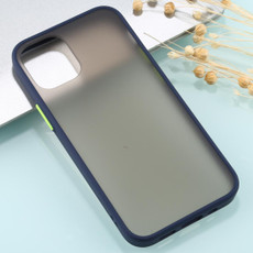 For iPhone 13 mini Skin Feel Series Shockproof Frosted TPU + PC Protective Case (Navy Blue)