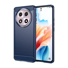 For OPPO A2 Pro Brushed Texture Carbon Fiber TPU Phone Case(Blue) For OPPO A2 Pro Brushed Texture Carbon Fiber TPU Phone Case(Blue)