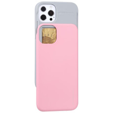 For iPhone 13 Pro GOOSPERY SKY SLIDE BUMPER TPU + PC Sliding Back Cover Protective Case with Card Slot (Pink)