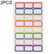 2 PCS Color Sticker Price Tag Name Stickers Notes(CY7054/20 Sheets)