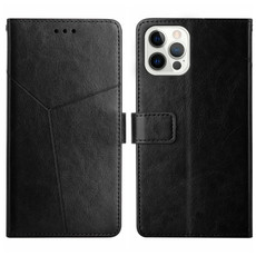 For iPhone 15 Pro Max HT01 Y-shaped Pattern Flip Leather Phone Case(Black) For iPhone 15 Pro Max HT01 Y-shaped Pattern Flip Leather Phone Case(Black)