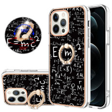For iPhone 12 / 12 Pro Electroplating Dual-side IMD Phone Case with Ring Holder(Equation)