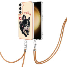 For Samsung Galaxy S23+ 5G Electroplating Dual-side IMD Phone Case with Lanyard(Lucky Dog) For Samsung Galaxy S23+ 5G Electroplating Dual-side IMD Phone Case with Lanyard(Lucky Dog)