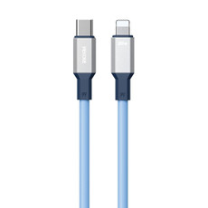 WK WDC-17 PD 20W USB-C/Type-C to 8 Pin Silicone Data Cable, Length: 1.2m(Blue)