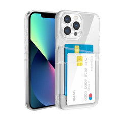 For iPhone 11 Pro Max Dual Card TPU Phone Case (Transparent)