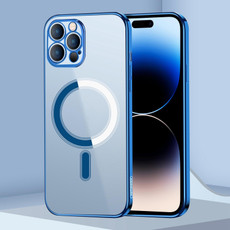For iPhone 14 Pro Classic Electroplating Magsafe Phone Case(Blue)