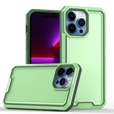 For iPhone 12 Pro Max Armour Two-color TPU + PC Phone Case(Green+Grey) For iPhone 12 Pro Max Armour Two-color TPU + PC Phone Case(Green+Grey)