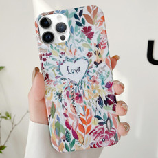 For iPhone 13 Pro Max Varnishing Water Stick PC Phone Case(Love) For iPhone 13 Pro Max Varnishing Water Stick PC Phone Case(Love)