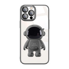 For iPhone 12 Pro Max Electroplating PC Astronaut Holder Phone Case with Lens Film(Black) For iPhone 12 Pro Max Electroplating PC Astronaut Holder Phone Case with Lens Film(Black)