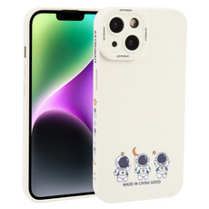 For iPhone 14 Plus Astronaut Pattern TPU Phone Case(White)