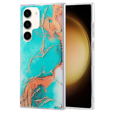 For Samsung Galaxy S23 5G Coloured Glaze Marble Phone Case(Green Gilt) For Samsung Galaxy S23 5G Coloured Glaze Marble Phone Case(Green Gilt)